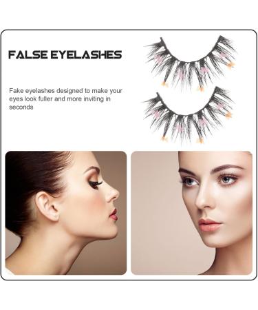 DRESSOOS Sequins 4 Pairs Sequin False Eyelashes Lashes Natural False Eyelashes Natural False Lashes Segmented False Eyelashes Pesta as Postizas Naturales Artificial Eyelashes Cosplay - Buy Online on GoSupps.com