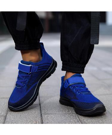 Fashionable Children's Sports Shoes - Boys & Girls Breathable Non-Slip Indoor Football EU Size 38 Dark Blue - Buy Online on GoSupps.com