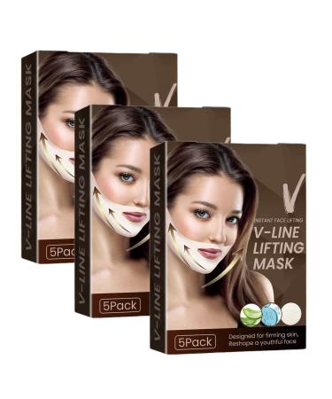 5/10Pcs Bloskin Lift V Shaped Slimming Face Mask V Line Lifting Mask Double Chin Reducer Chin Mask for Double Chin for Women (3Pack(15pcs))