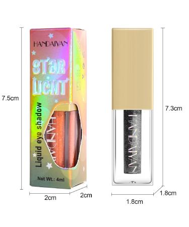 Buy Highly Pigmented Coral Orange Glitter Liquid Eyeshadow | Long Lasting Shimmer Makeup | International Shipping - Buy Online on GoSupps.com