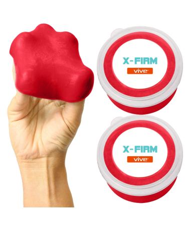 Vive Therapy Putty, Occupational Hand Tools (2 Pack) - Sensory Stress Relief - for Physical Exercise, Finger Pain, Grip Strength, Rehab, Arthritis, Adults, Forearms, Fidgeting, Motor Skills Red (X-firm) - Buy Online on GoSupps.com