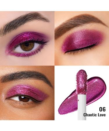 Oulac Glitter Eyeshadow Liquid - Purple Metallic Eyelid Shadow | Vegan & Cruelty-Free | Smooth Shimmer Finish 5.4g - Chaotic Love - Buy Online on GoSupps.com
