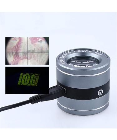 Lightweight Magnifying Glass Hand-Held Portable 10X High-Definition Magnifying Glass with Led Light for The Identification of Ziguang Currency Counterfeit Lofty Ambition - Buy Online on GoSupps.com