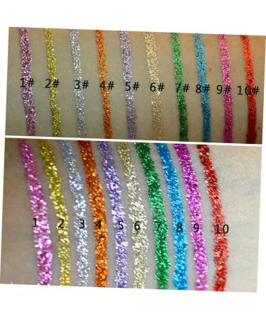 FOMIYES 10pcs Glitter Eyeliner Liquid Glitter Liner for Eyes Liquid Eyeliner Eyeshadow Eye Shadow Flash Set 1 count (Pack of 1) Assorted Color - Buy Online on GoSupps.com
