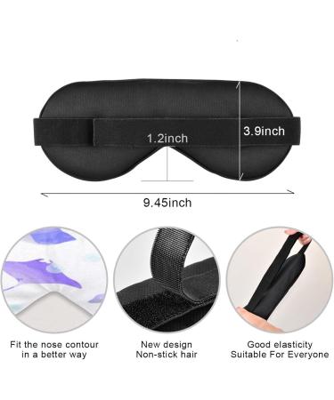 Hand Drawn Stingray Sleep Mask - Light Blocking Eye Cover for Travel & Naps | Adjustable Watercolor Blindfold for Men & Women - Buy Online on GoSupps.com