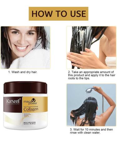 Karsell Collages Hair Mask 16.90 oz | Deep Repair Conditioning Argan Oil & Collagen Treatment for Dry Stressed Hair | Smoothing Hair Care (1PC) - Buy Online on GoSupps.com