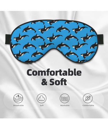 Blue Killer Whale Orca Sleep Mask | Adjustable Travel Eye Mask for Ultimate Comfort - Buy Online on GoSupps.com
