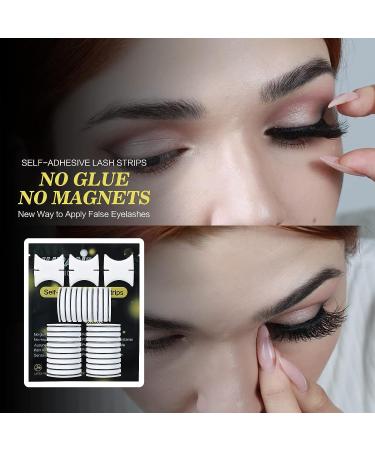 Lash Glue Replacement Self-Adhesive Strips 30 Pcs | Waterproof & Easy to Apply | 35mm Single Length | Ideal for All Strip False Eyelashes - Buy Online on GoSupps.com