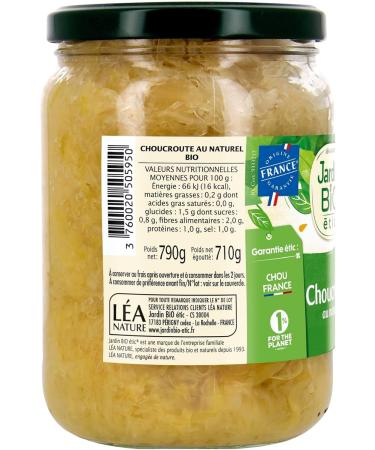 Jardin BiO tic - Natural sauerkraut - organic - Salty - AB certified - 790g jar - Buy Online on GoSupps.com