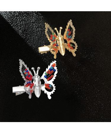 Kavya Vintage Butterfly Hair Clips for Women | Multi-Colored Metal Hair Accessories for Girls - Buy Online on GoSupps.com