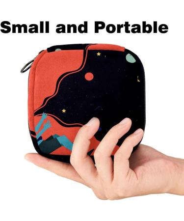 Multicolored Storage Bags for Women's Bandages - Portable Funny & Abstract Design for Menstrual Pads & Tampons | Ideal for School & Office - Buy Online on GoSupps.com