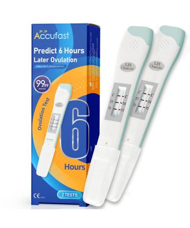 Accufast ovulation test kit 2 tests precisely predicting 6 hours later ovulation LH fertility fertility test fertility test for women/ovulation - German manual - Buy Online on GoSupps.com