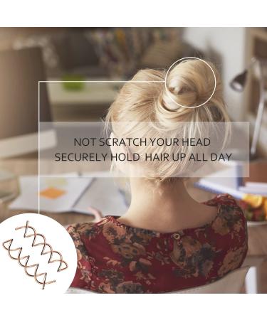 eBoot Spiral Hair Pin Spin Clip 20 Pack (Rose Gold) - DIY Hair Styling Bun Stick - Spiral Hair Clip Spin for Easy Hairstyles - Buy Online on GoSupps.com