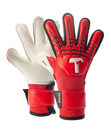 T1tan children goalkeeper gloves with finger protection - football gloves for children - the professionals of the future - various sizes & colors red beast junior 3.0 6