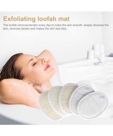 Exfoliating Loofah Sponge Pads - 8 Pack Gourd Scrub Gloves for Men & Women | Ideal for Bathing & Spa | Beige - Buy Online on GoSupps.com