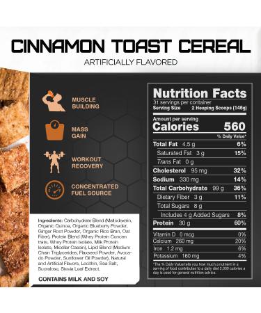 Clean Gainer - Cinnamon Toast Cereal 10lb - Buy Online on GoSupps.com