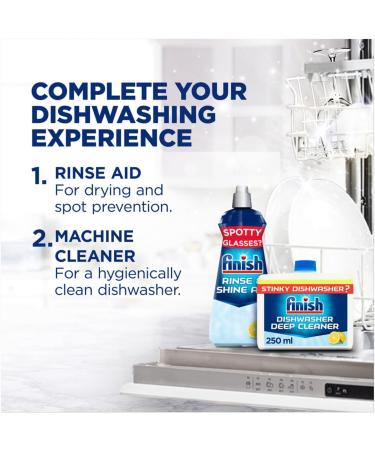 5 x Finish Quantum Infinity Shine Dishwasher Tablets - Dishwasher Tablets for Deep Cleaning Grease Removal Power and Shine - Economy Pack of 83 - Buy Online on GoSupps.com