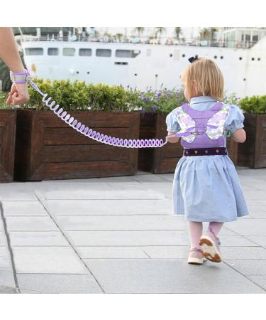 Toddler Reins Walking Safety Harness for Kids 2 PCS Toddler Leash & Anti Lost Wrist Bands with 360 Rotation Leash for Toddler/Kids/Babies/Children Butterfly-Wings Walking Harness & 4.9ft Rope Purple - Buy Online on GoSupps.com