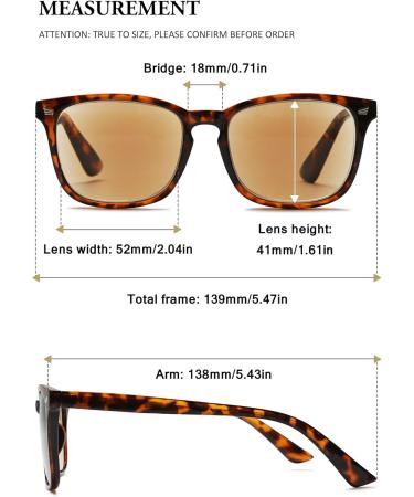 Vevesmundo Tinted Reading Glasses with Sun Protection - Stylish Leopard Design for Men & Women | Visual Aid Sunglasses 1.0x - Buy Online on GoSupps.com