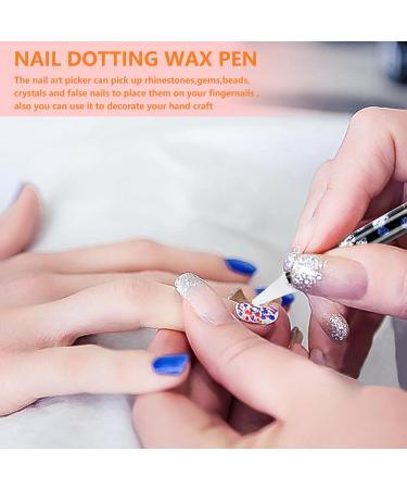 10-Piece Rhinestone Picker Tool Set - Wax Picker Pencil Nail Dotting Applicator Bead Sorting Tray Sharpener and Tweezers for DIY Nail Art - Buy Online on GoSupps.com