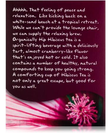 Now Foods Organic Hip Hibiscus Tea - Caffeine-Free 24 Bags | Enjoy Refreshing Herbal Wellness - Buy Online on GoSupps.com