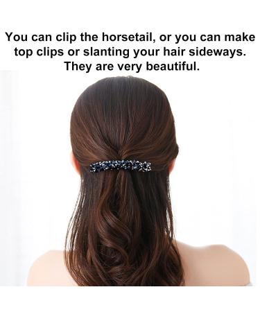 Elegant 7 PCs Women Hair Clips - Crystal Fashion Hair Pins & Automatic Colorful Hair Clamps for All Hair Types - Buy Online on GoSupps.com