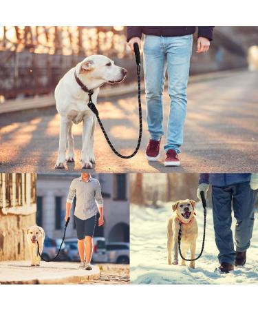 DOKI 5.3FT Black Dog Lead | Soft Padded Handle | Highly Reflective Leash for Small, Medium, and Large Dogs - Buy Online on GoSupps.com