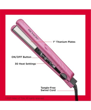 Buy REVLON 1-Inch Titanium Plated Hair Straightener with 30 Heat Settings - Fast International Shipping - Buy Online on GoSupps.com