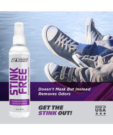 2Toms StinkFree Shoe Odor Eliminator Spray - 8oz Bottle - Removes Gear Odors from Sweat - Buy Online on GoSupps.com