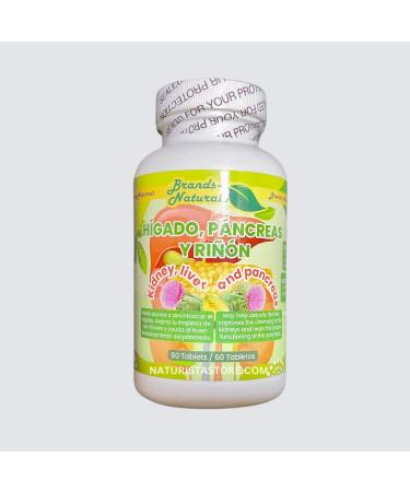 Generic Brands Naturals Kidney Liver & Pancreas (Higado Pancreas Y Rinones) 60 Tabs