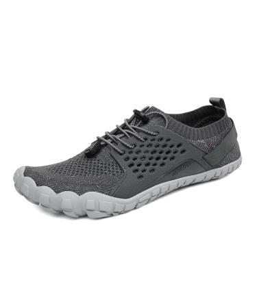 NORTIV 8 Men's Barefoot Water Shoes Lightweight Sports Aqua Shoes 9 Grey
