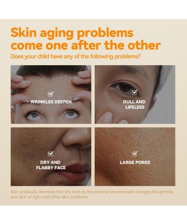  Fyearfly 60pcs Vitamin C Face Serum Capsules Moisturizing Repairing Skin Barrier Antioxidant Brightening Lightening Serum Capsules - Buy Online on GoSupps.com