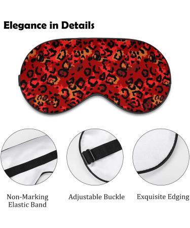 Jaguar Wild Color Leopard Skin Sleep Mask for Women - Adjustable Eye Shades with Elastic Strap | Luxurious Comfort for Travel & Home - Buy Online on GoSupps.com