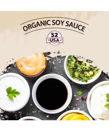 52USA Organic Low Sodium Soy Sauce 16.2oz - Perfect for Marinating Fish, Meat & Vegetables - Buy Online on GoSupps.com