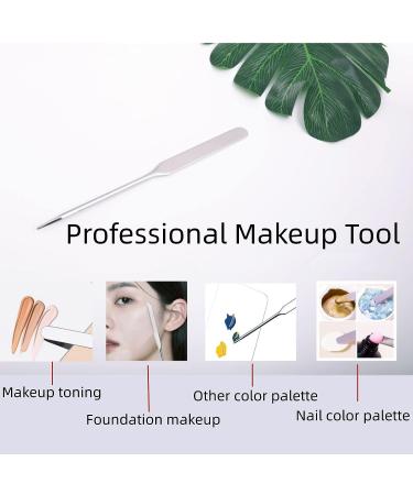 Professional Korean Stainless Steel Makeup Spatula and Palette Set - Picasso Spatula for Foundation Mixing - Includes Leather Cover - 1 Set - Buy Online on GoSupps.com