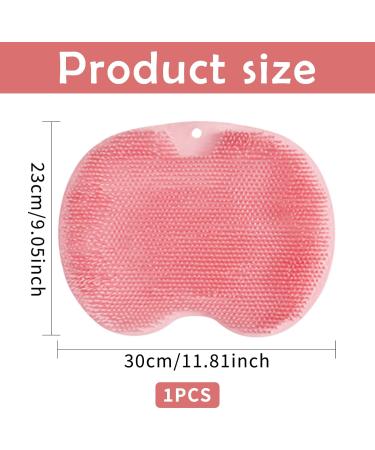 Slip-Proof Silicone Shower Foot Massager & Back Scrubber - Peeling Massage Device with Suction Cup (Red) - Buy Online on GoSupps.com