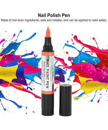 Nail Art Polish Pen Safe Reliable Nail Polish Pen Non toxic with High Performance for Manicurist for Nail Salons(16) - Buy Online on GoSupps.com