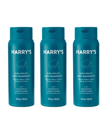 Harry's Men s Extra Strength Anti Dandruff 2-in-1 Shampoo and Conditioner with 2% Pyrithione Zinc 14 fl oz 3ct