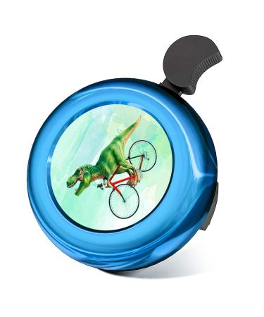 Kid's Bike Bell Vintage Classic Aluminum Alloy Bicycle Bell Loud Crisp Sound Bike Horns Unicorn Cycling Bell Handlebars Bell for Bike Blue Bicycle Bell for Adults Girls Boy Dinosaur Riding bike