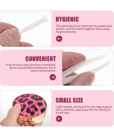 Heallily Leopard Pattern Contact Lens Case Set | Crystal Travel Cover & Aluminum Alloy Box for Lenses - Buy Online on GoSupps.com