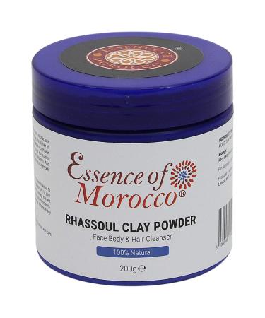 Moroccan Rhassoul Clay Powder Ghassoul used as a Cleansing Facial Body and Hair Shampoo Mask Pure & Natural. 200 g. / 7 OZ