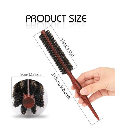 Mini Bristle Barts Brush for Men & Women - 2.7cm Round Wild Boar Bristle Hairbrush for Blow-Drying & Natural Curls - Small Round Hairbrush 6886 - Buy Online on GoSupps.com