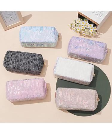 New Embroidered Sequin Makeup Bag with Large Capacity High Appearance Cute Portable Storage Bag Washing Bag (Black) - Buy Online on GoSupps.com