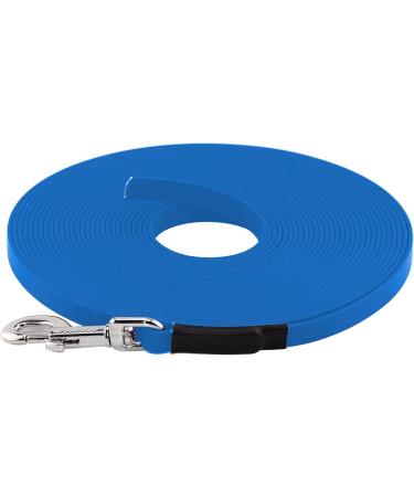 LENNIE BioThane Tracking Leash for Dogs 15-25kg | 1m Long No Hand Loop | Durable Azure Blue  - Buy Online on GoSupps.com
