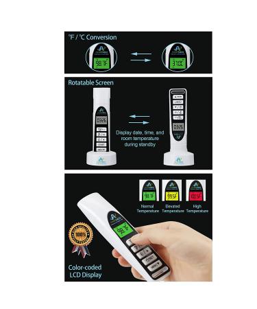 Amplim No Touch Forehead & Ear Thermometer - Medical Grade Digital for Kids & Adults | Touchless, FSAHSA Eligible - Buy Online on GoSupps.com