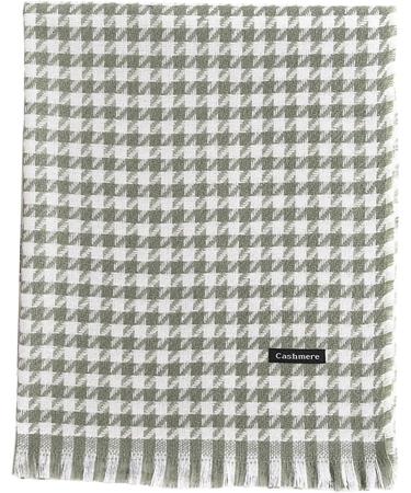 HANXIULIN Women's Winter Cotton Triangle Scarf - Long Wrap with Button Neck Warmer One Size Green - Ideal for International Shipping - Buy Online on GoSupps.com