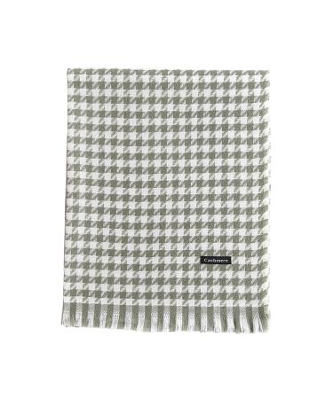 HANXIULIN women's scarf winter cotton triangle scarf wrap scarf long scarf with button neck warmer triangular scarf one size green
