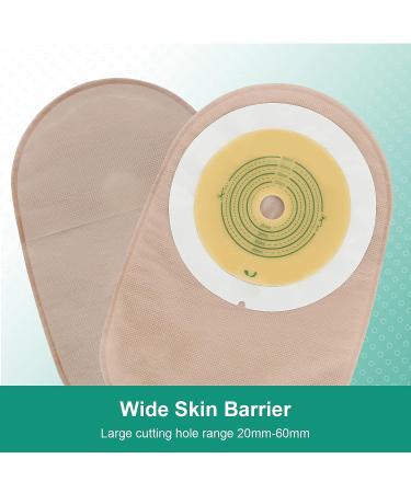 20PCS Urostomy Bags One-Piece Drainable Pouches with Measure Card - Ideal for Ileostomy Stoma Care | Cut-to-Fit Design - Buy Online on GoSupps.com