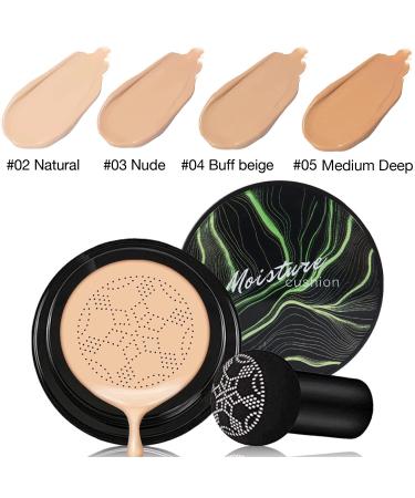 Hilareco Air Cushion CC Cream: Moisturizing Matte Concealer & Bright Makeup Base with Mushroom Sponge - 02 Natural - Buy Online on GoSupps.com
