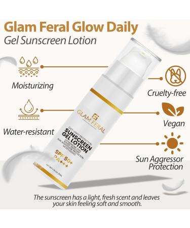 Buy Non-Greasy Gel Sunscreen Lotion SPF 50 | Broad Spectrum Sun Protection | Ultra-Light & Hydrating | Eco-Friendly Packaging | 1.76fl oz - Buy Online on GoSupps.com